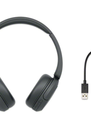 Sony WH-CH520 Wireless Bluetooth Headphones with Mic, Up to 50Hrs Battery-Black 