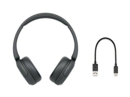 Sony WH-CH520 Wireless Bluetooth Headphones with Mic, Up to 50Hrs Battery-Black 