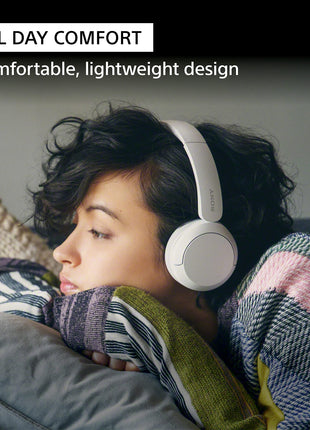 Sony WH-CH520 Wireless Bluetooth Headphones with Mic, Up to 50Hrs Battery-Blue 