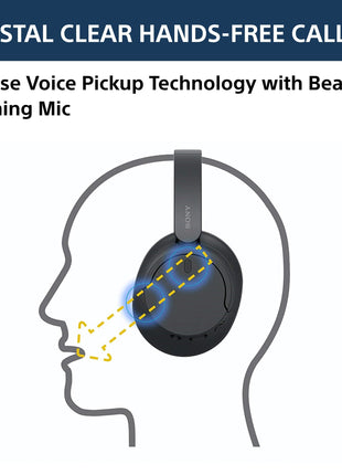 Sony WH-CH720N Noise Cancellation Wireless Bluetooth Over Ear Headphones with Mic, Up to 50Hrs Battery- Blue 