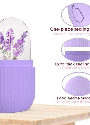 Stewit Ice Face Roller Silicone Facial Cube for Eyes Neck Massage Remove Dark Circle Pore Shrink Face Beauty Skin Care Ice Mould Kitchen Tools (Multicolor) 