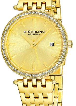 Stuhrling Original Vogue Analog Gold Dial Women's Watch - 579.03 