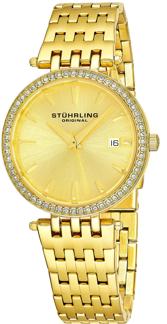 Stuhrling Original Vogue Analog Gold Dial Women's Watch - 579.03 