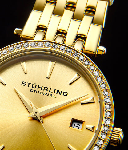 Stuhrling Original Vogue Analog Gold Dial Women's Watch - 579.03 