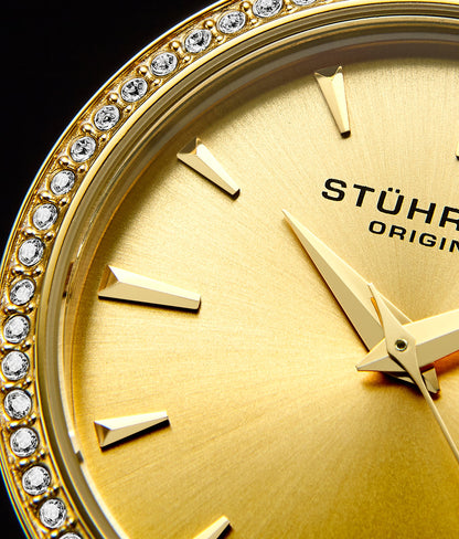 Stuhrling Original Vogue Analog Gold Dial Women's Watch - 579.03 