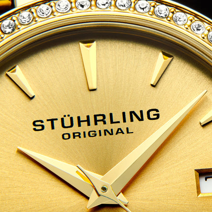 Stuhrling Original Vogue Analog Gold Dial Women's Watch - 579.03 