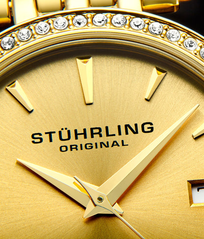Stuhrling Original Vogue Analog Gold Dial Women's Watch - 579.03 