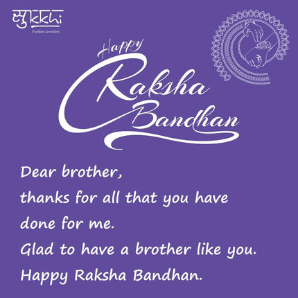 Sukkhi Rakhi for Brother Elegant Floral Kundan Designer Gold Plated With Roli Chawal & Greeting Card|RAK73480 