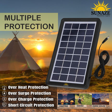 Sunaze Solar Panel 9V 3W Solar Board Waterproof 93% Light Transmittance Poly Silicon Solar Cell 9 Volt Monocrystalline Solar Panel 