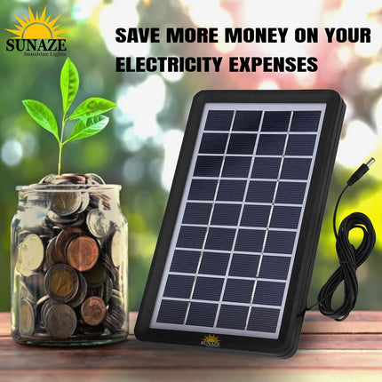 Sunaze Solar Panel 9V 3W Solar Board Waterproof 93% Light Transmittance Poly Silicon Solar Cell 9 Volt Monocrystalline Solar Panel 