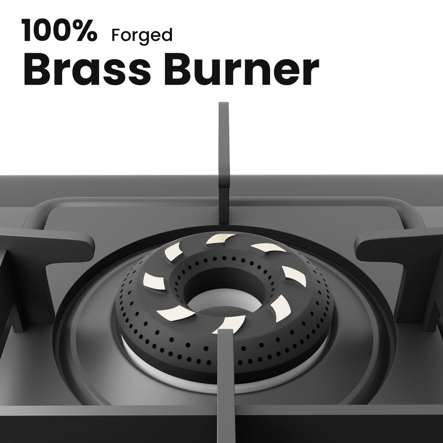 Sunshine Magnite Gas Stove | 4 Burner Glass Hob Top Cooktop | Warranty By Sunshine - 5 Year On Glass & Burner And 10 Year On Valve, Manual Ignition, SABAF, LPG Ready & PNG Compatible (Premium - Black) 