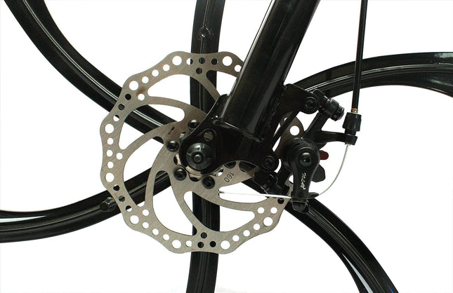 Sunspeed BMV X6 Foldable Cruiser Bicycle | 26-Inch Black Bike with 21-Speed Gears, Dual Disc Brakes, Hydraulic Suspension, and Strong Carbon Steel Frame | Great for City Rides and Off-Road Adventures 