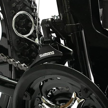 Sunspeed BMV X6 Foldable Cruiser Bicycle | 26-Inch Black Bike with 21-Speed Gears, Dual Disc Brakes, Hydraulic Suspension, and Strong Carbon Steel Frame | Great for City Rides and Off-Road Adventures 