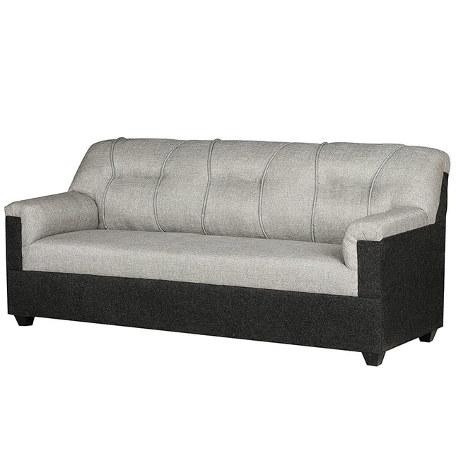 Sunuzu Adlon 3 Seater Velvet Fabric Sofa Set (Grey) 