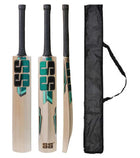 Super Strock (S.S Green) Cricket Bat Full Size Kashmiri Popular Willow Cricket Bat with Bat Cover Play for Plastic Ball | Rubber Ball | Tennis Ball 