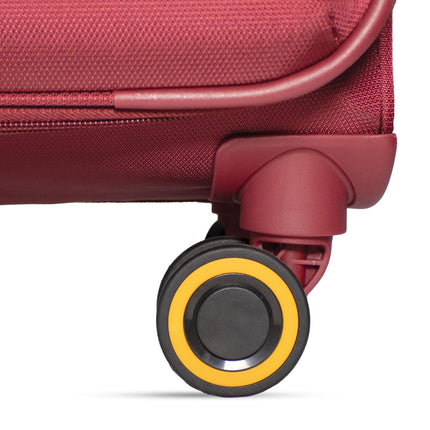 Swiss Military Mercury 65CM Medium Trolley Bag, Lightweight Soft Luggage with TSA Lock, Quick Access Pocket, 360° Silent Wheels, Expandable Storage, Polyester-Nylon Material (68L) Maroon 