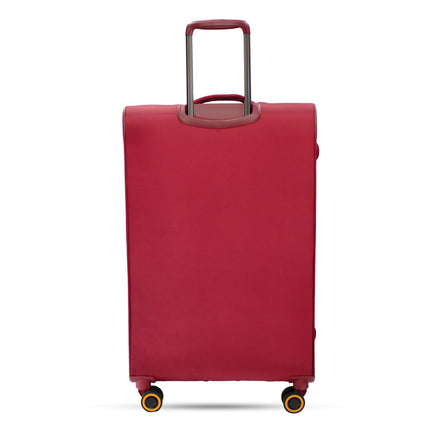 Swiss Military Mercury 65CM Medium Trolley Bag, Lightweight Soft Luggage with TSA Lock, Quick Access Pocket, 360° Silent Wheels, Expandable Storage, Polyester-Nylon Material (68L) Maroon 