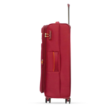 Swiss Military Mercury 65CM Medium Trolley Bag, Lightweight Soft Luggage with TSA Lock, Quick Access Pocket, 360° Silent Wheels, Expandable Storage, Polyester-Nylon Material (68L) Maroon 