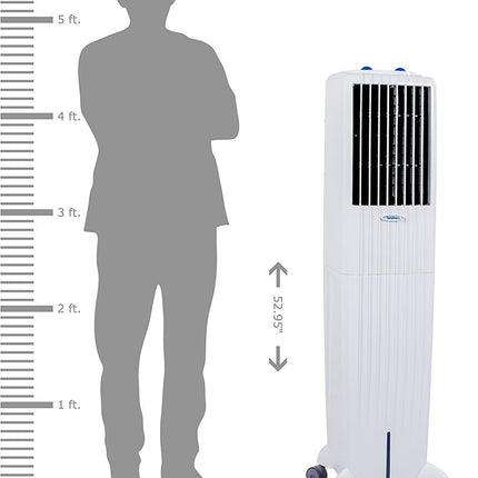 Symphony Diet 50T Portable Air Cooler For Home with Powerful Blower, Honeycomb Pads, i-Pure Technology and Cool Flow Dispenser (50L, White) 