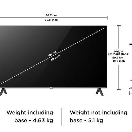 TCL 101 cms (40 inches) V5C Series Full HD Smart QLED TV Google TV 40V5C 