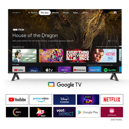 TCL 101 cms (40 inches) V5C Series Full HD Smart QLED TV Google TV 40V5C 