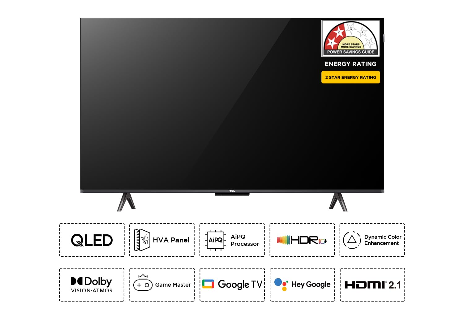 TCL 108 cm (43 inches) 4K Ultra HD Smart QLED Google TV 43P71K 