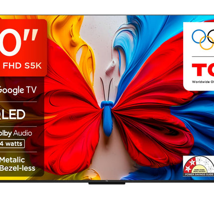 TCL 126 cm (50 inches) Metallic Bezel-Less, FHD Smart QLED Google TV 50S5K 