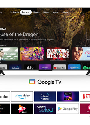 TCL 126 cm (50 inches) Metallic Bezel-Less, FHD Smart QLED Google TV 50S5K 