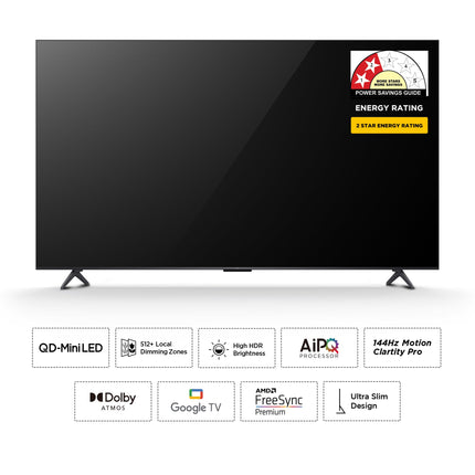 TCL 139 cm (55 inches) 4K UHD Smart QD-Mini LED Google TV 55Q6C 