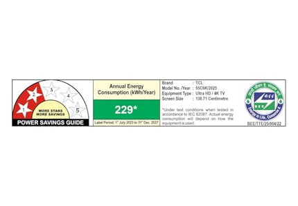 TCL 139 cm (55 inches) 4K Ultra HD Smart QD-Mini LED Google TV 55C6K 