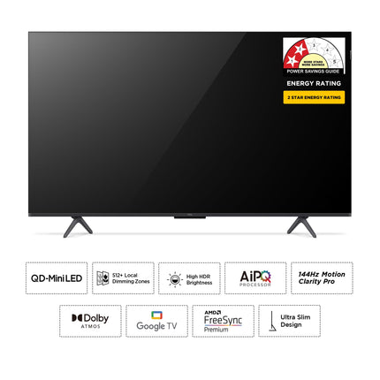 TCL 139 cm (55 inches) 4K Ultra HD Smart QD-Mini LED Google TV 55C6K 