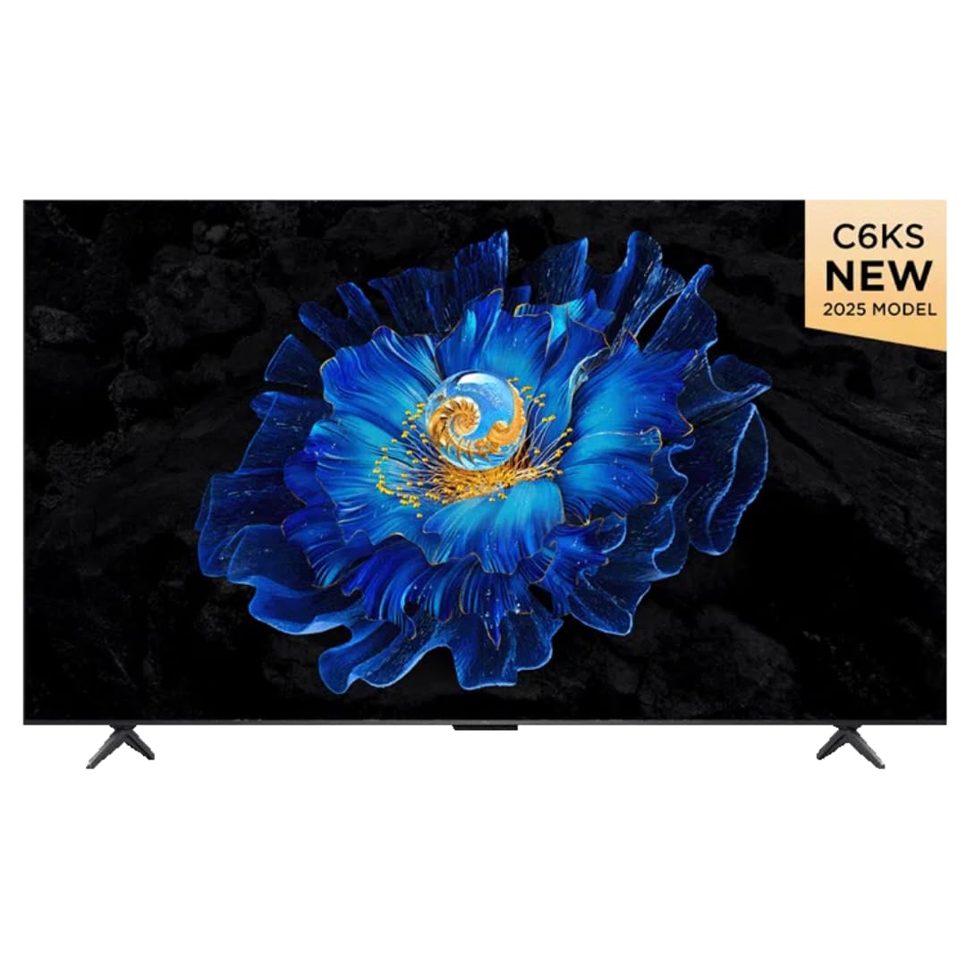 TCL 139 cm (55 inches) 4K Ultra HD Smart QD-Mini LED Google TV 55C6KS (2025 Model, Dolby Vision & Atmos, Hands-Free Voice Control,) 