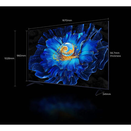 TCL 139 cm (55 inches) 4K Ultra HD Smart QD-Mini LED Google TV 55C6KS (2025 Model, Dolby Vision & Atmos, Hands-Free Voice Control,) 