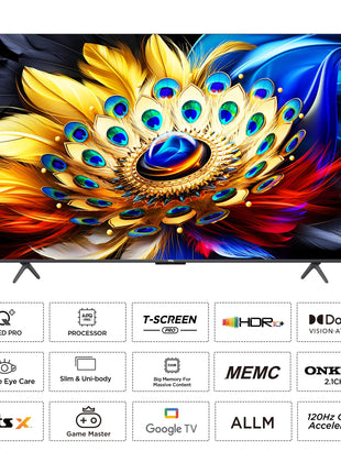 TCL 139 cm (55 inches) 4K Ultra HD Smart QLED Google TV 55C655 (Black) 