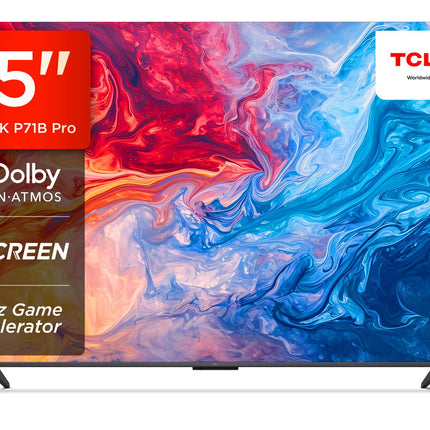 TCL 139 cm (55 inches) 4K Ultra HD Smart QLED Google TV 55P71B Pro (Black) 