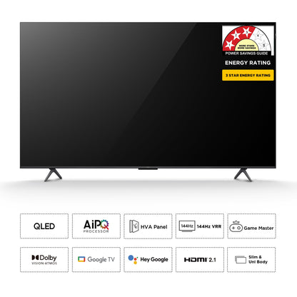 TCL 139 cm (55 inches) 4K Ultra HD Smart QLED Google TV 55T8C 