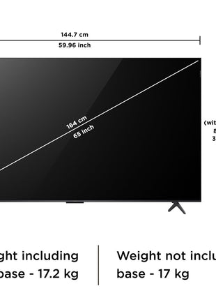TCL 164 cm (65 inches) 4K UHD Smart QD-Mini LED Google TV 65Q6C 