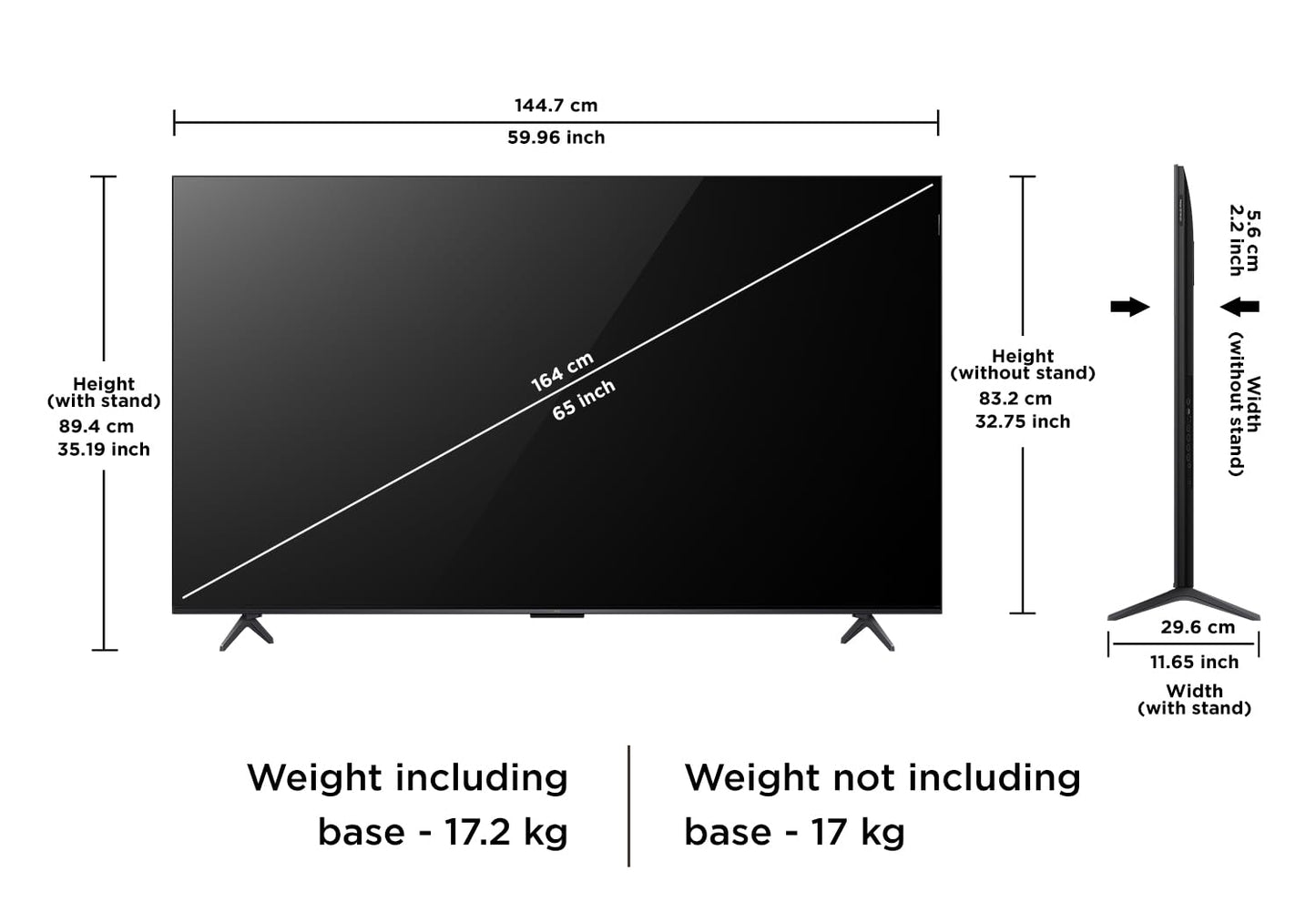 TCL 164 cm (65 inches) 4K UHD Smart QD-Mini LED Google TV 65Q6C 