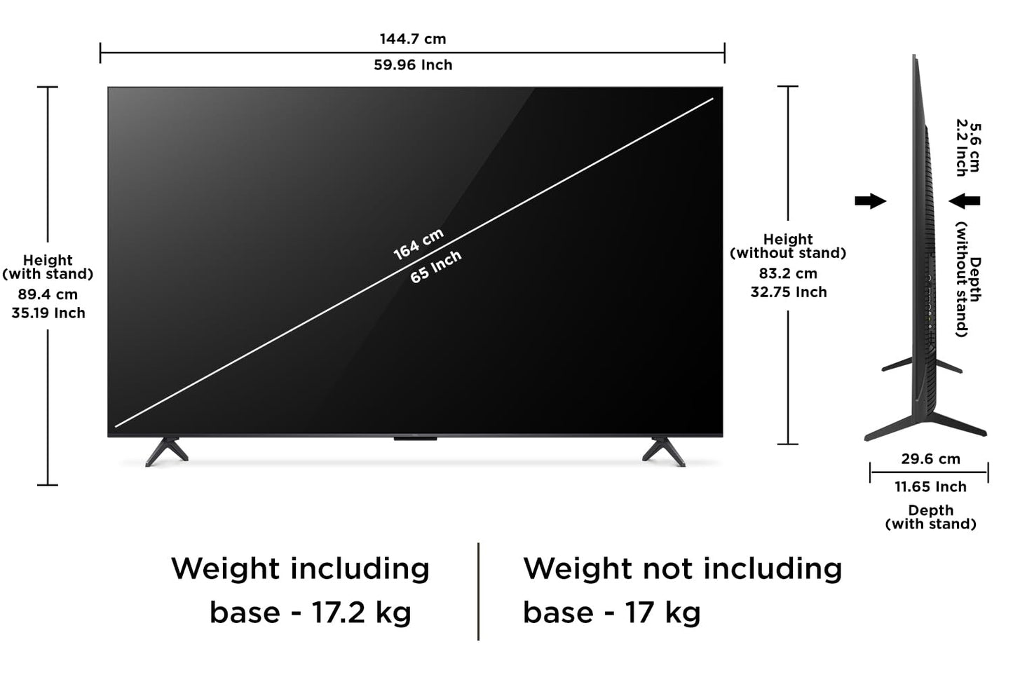 TCL 164 cm (65 inches) 4K Ultra HD Smart QD-Mini LED Google TV 65C6KS 