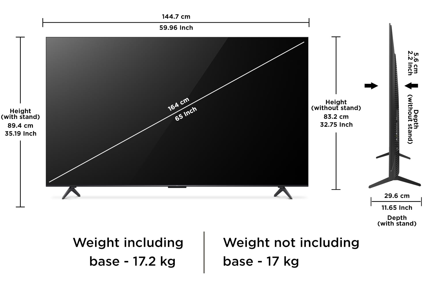 TCL 164 cm (65 inches) 4K Ultra HD Smart QD-Mini LED Google TV 65C6KS 