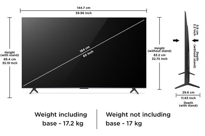 TCL 164 cm (65 inches) 4K Ultra HD Smart QD-Mini LED Google TV 65C6KS 