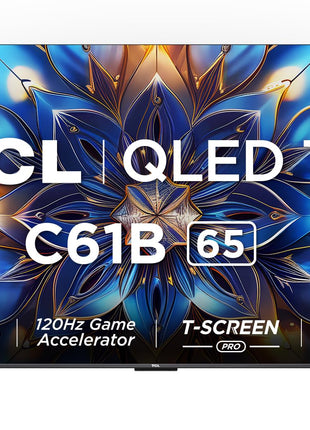 TCL 164 cm (65 inches) 4K Ultra HD Smart QLED Google TV 65C61B (Black) 
