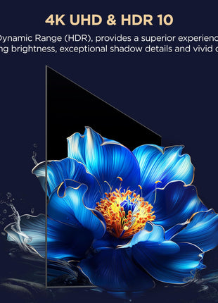 TCL 164 cm (65 inches) Metallic Bezel Less Series 4K Ultra HD Smart LED Google TV 65V6C (Black) 