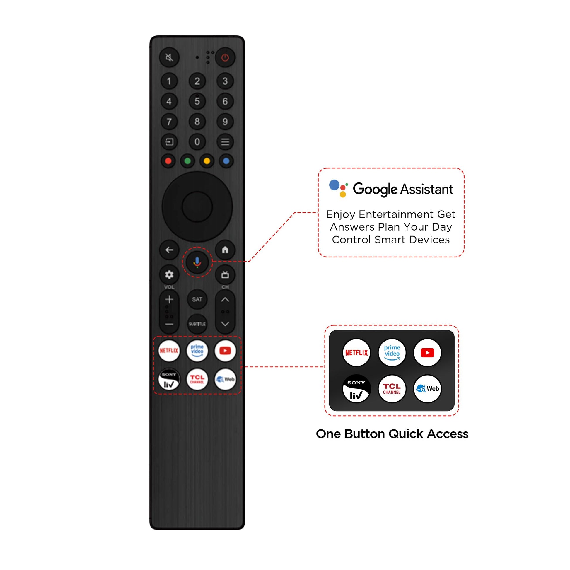 TCL 164 cm (65 inches) Metallic Bezel Less Series 4K Ultra HD Smart LED Google TV 65V6C (Black) 