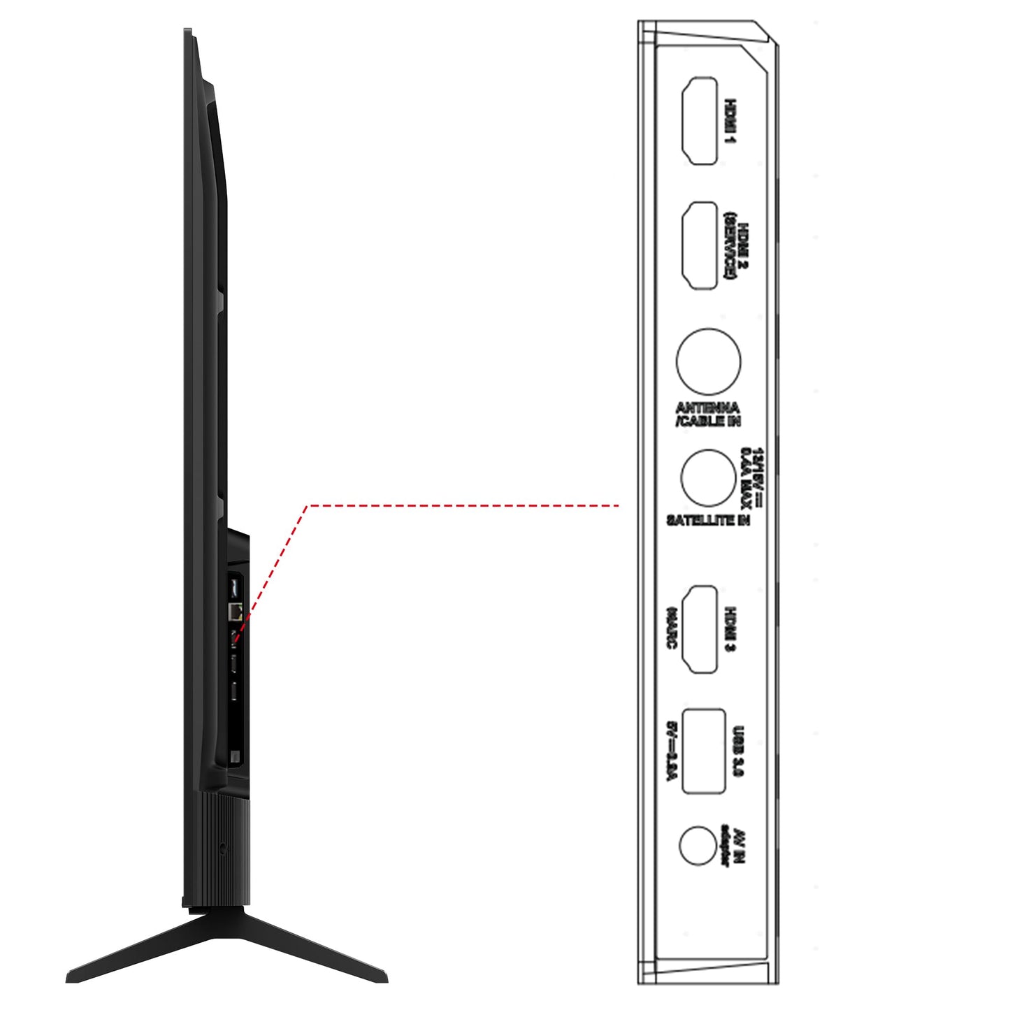 TCL 164 cm (65 inches) Metallic Bezel Less Series 4K Ultra HD Smart LED Google TV 65V6C (Black) 