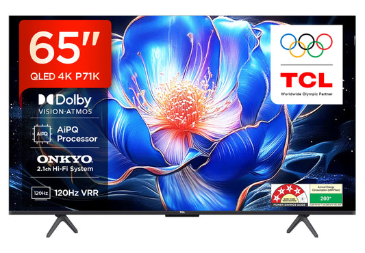 TCL 165 cm (65 inches) 4K Ultra HD Smart QLED Google TV 65P71K 