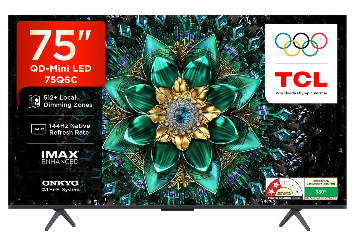 TCL 189 cm (75 inches) 4K UHD Smart QD-Mini LED Google TV 75Q6C 