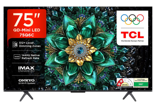 TCL 189 cm (75 inches) 4K UHD Smart QD-Mini LED Google TV 75Q6C 