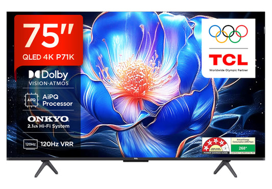 TCL 189 cm (75 inches) 4K Ultra HD Smart QLED Google TV 75P71K 