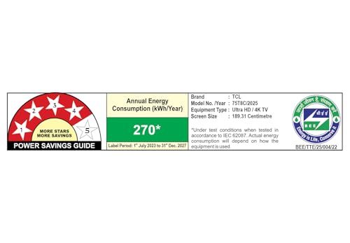 TCL 189 cm (75 inches) 4K Ultra HD Smart QLED Google TV 75T8C 